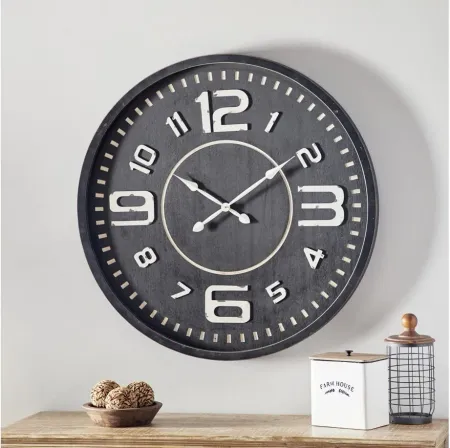 Ivy Collection Franco Wall Clock in Black by UMA Enterprises