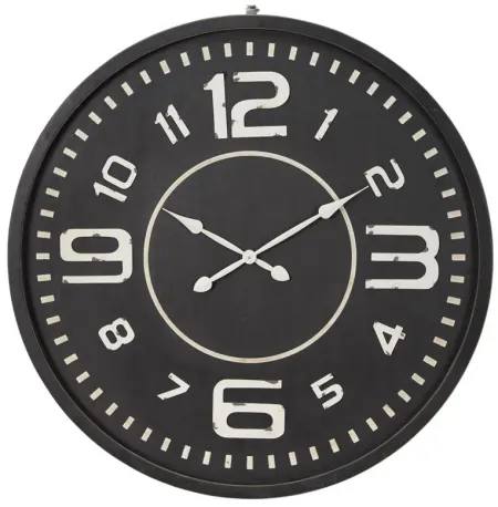 Ivy Collection Franco Wall Clock in Black by UMA Enterprises
