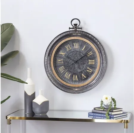 Ivy Collection Mythical Wall Clock in Black by UMA Enterprises