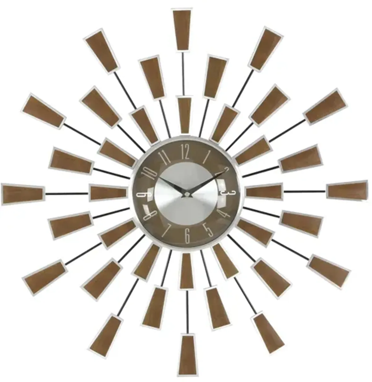 Ivy Collection Lagerfeld Wall Clock in Brown by UMA Enterprises