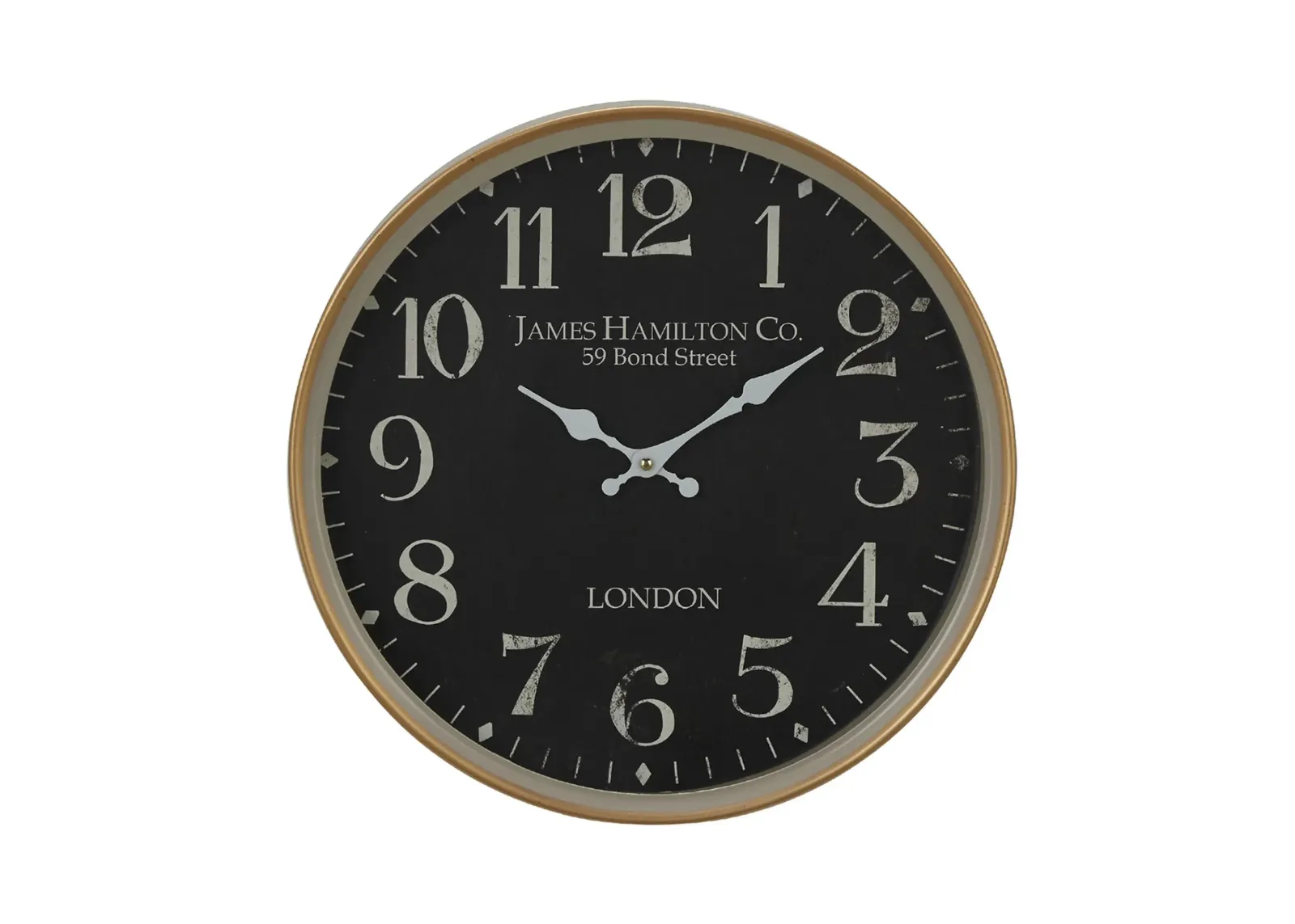 Ivy Collection Cyrene Wall Clock in Black by UMA Enterprises