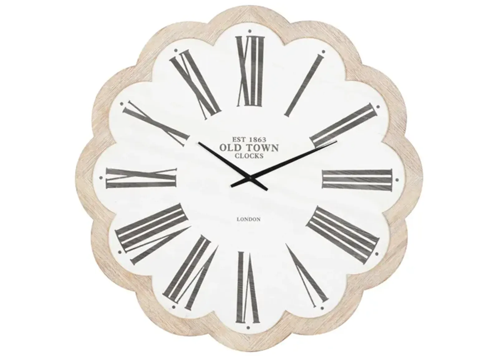 Ivy Collection Rarity Wall Clock in White by UMA Enterprises