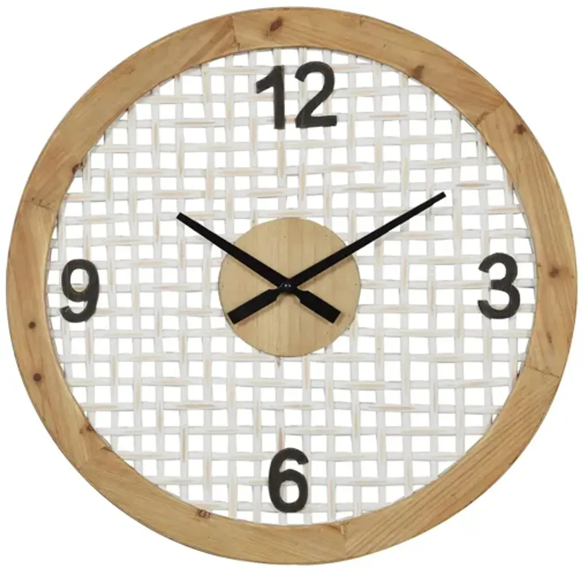 Ivy Collection Toralei Wall Clock in White by UMA Enterprises