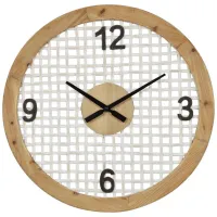 Ivy Collection Toralei Wall Clock in White by UMA Enterprises