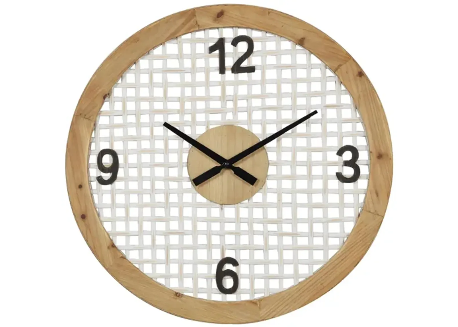 Ivy Collection Toralei Wall Clock in White by UMA Enterprises