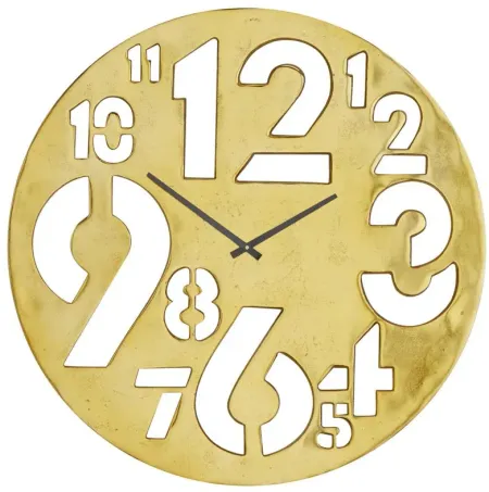 Ivy Collection Otisco Wall Clock in Gold by UMA Enterprises