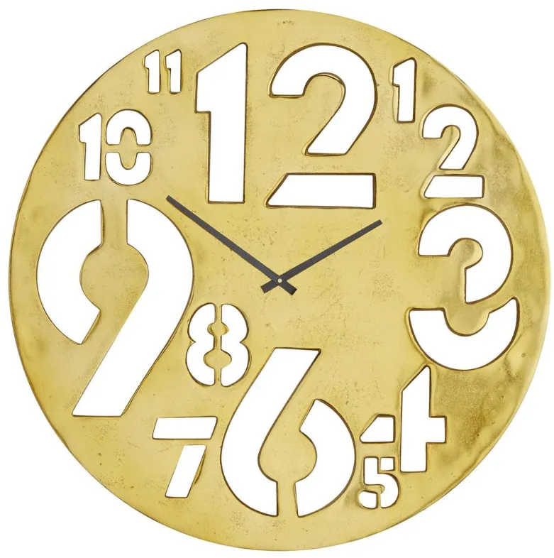 Ivy Collection Otisco Wall Clock in Gold by UMA Enterprises