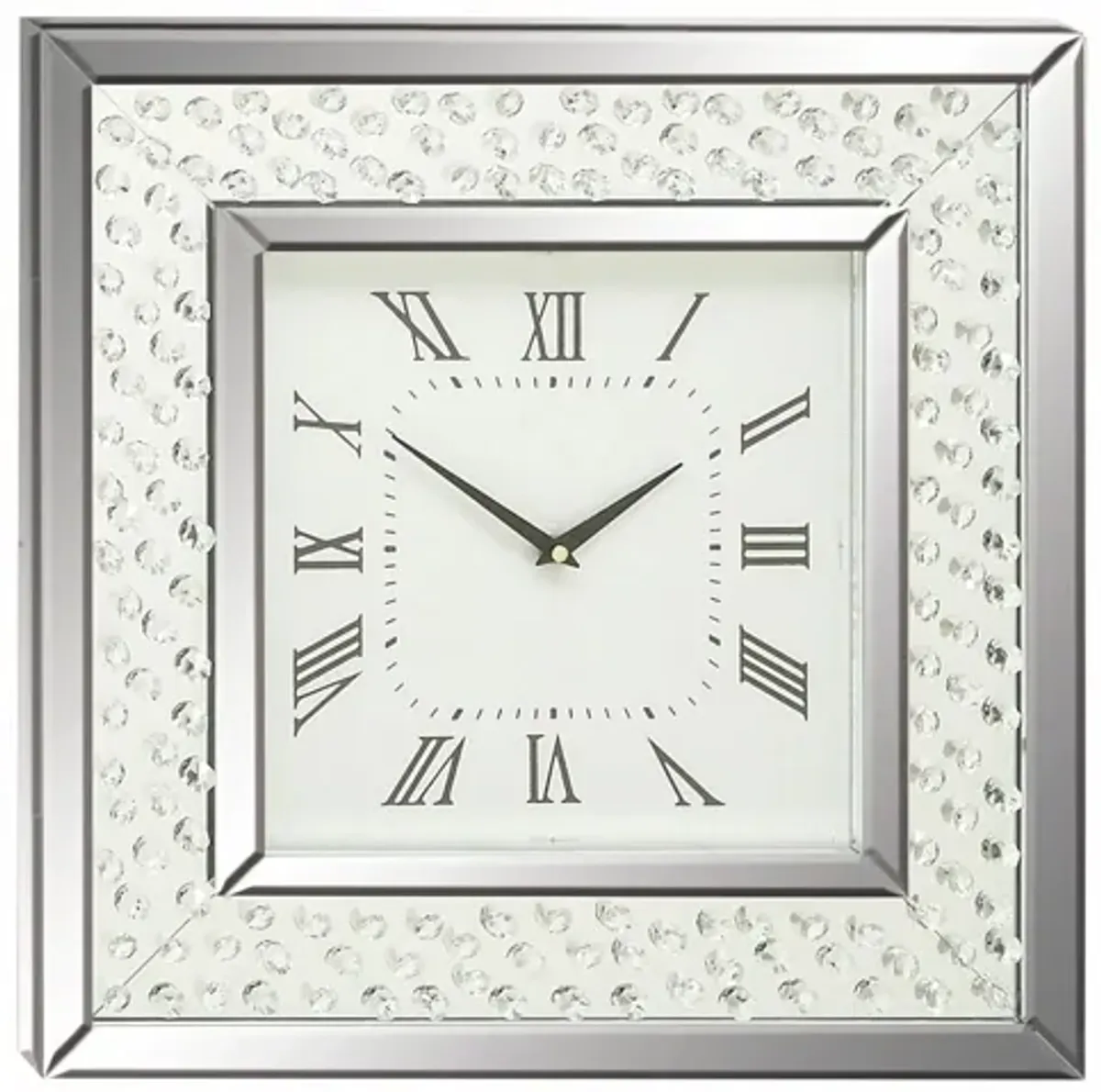 Ivy Collection Ideal Wall Clock in Ivory;Mirrored by UMA Enterprises