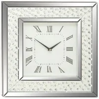 Ivy Collection Ideal Wall Clock in Ivory;Mirrored by UMA Enterprises