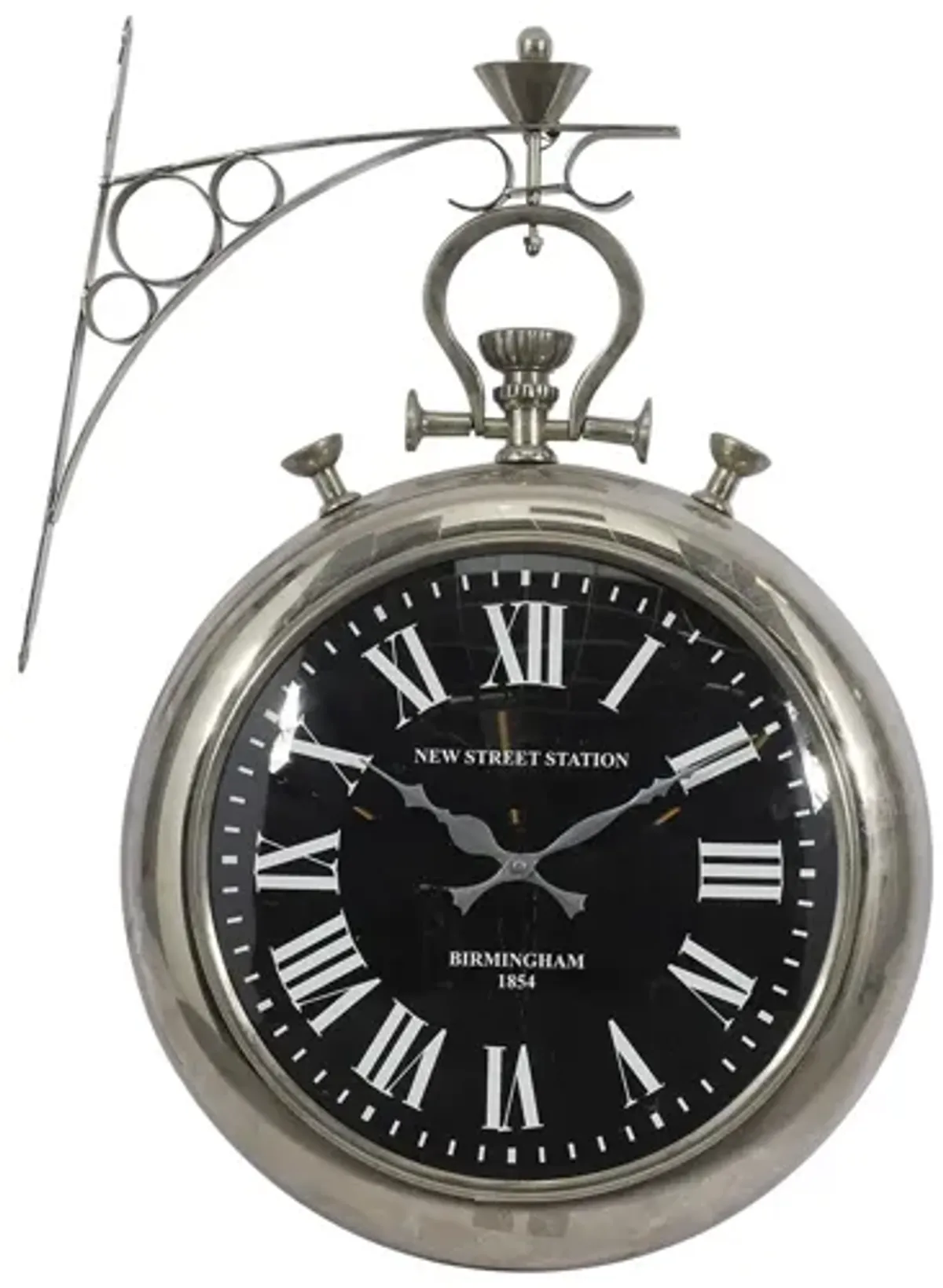 Ivy Collection Whooves Wall Clock in Silver by UMA Enterprises