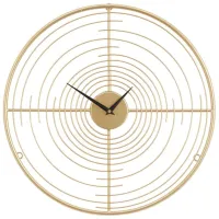 Ivy Collection Schroon Wall Clock in Gold by UMA Enterprises