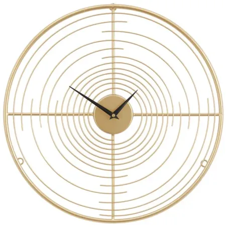 Ivy Collection Schroon Wall Clock in Gold by UMA Enterprises