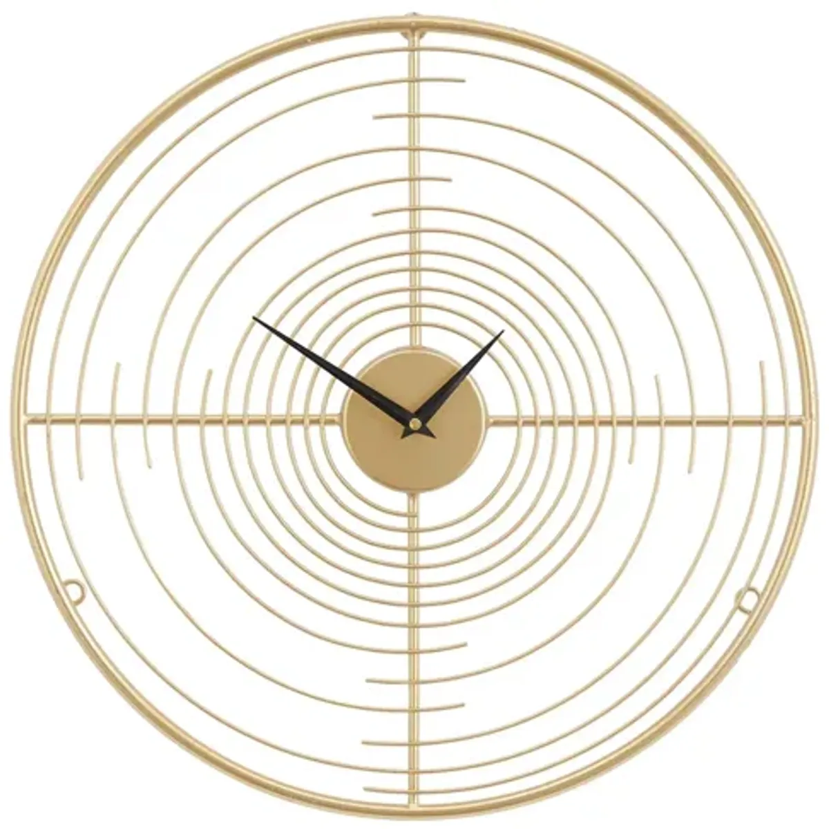 Ivy Collection Schroon Wall Clock in Gold by UMA Enterprises