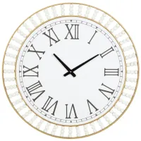 Ivy Collection Flutterina Wall Clock in White by UMA Enterprises