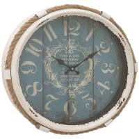 Ivy Collection Karla Wall Clock in Blue by UMA Enterprises