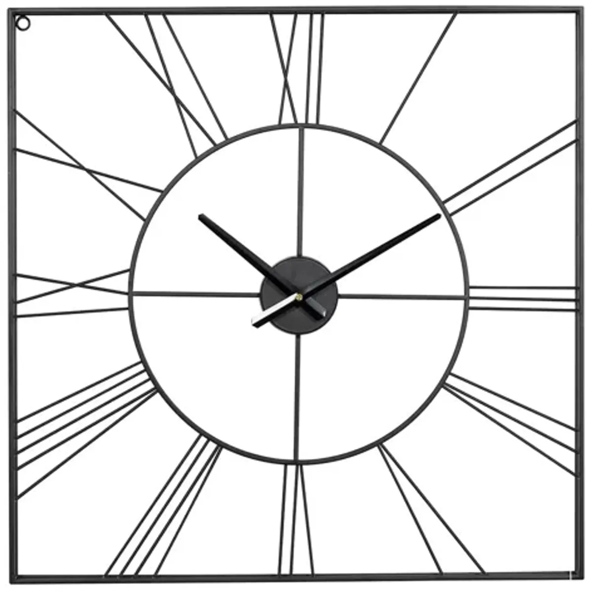 Ivy Collection Ty Wall Clock in Black by UMA Enterprises