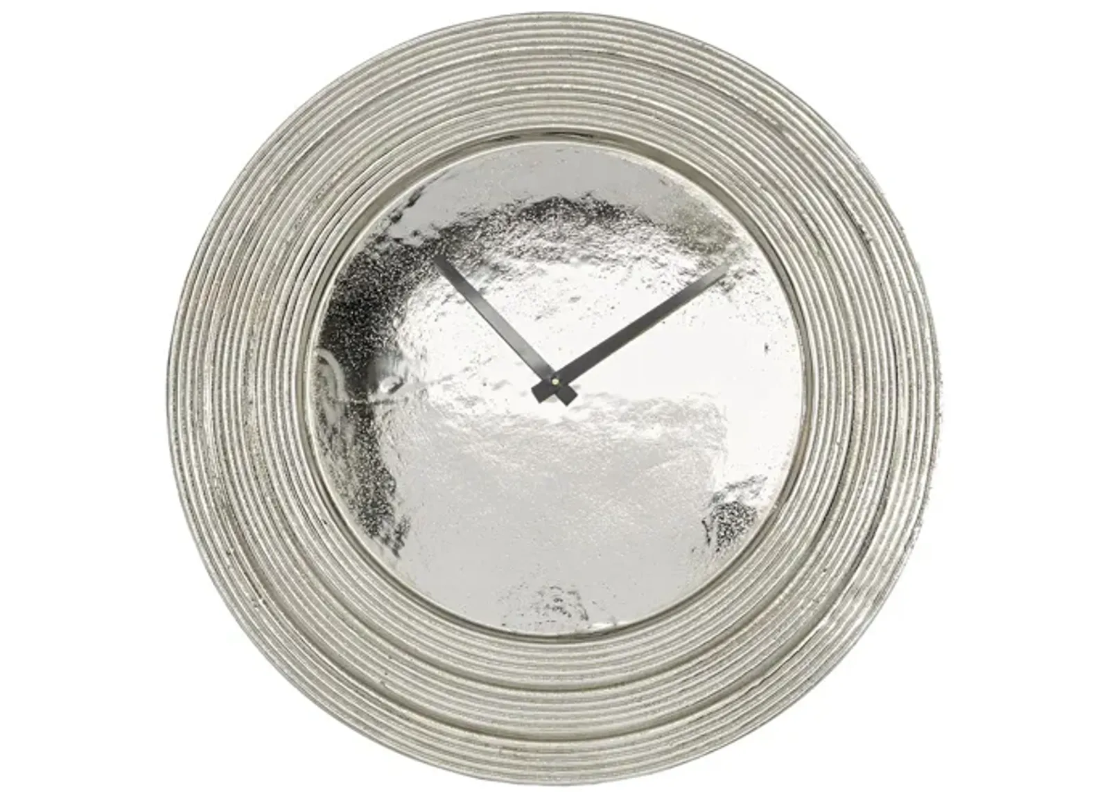 Ivy Collection Oxbow Wall Clock in Silver by UMA Enterprises