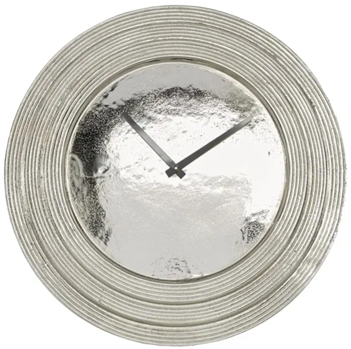 Ivy Collection Oxbow Wall Clock in Silver by UMA Enterprises