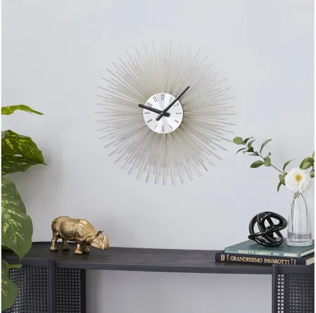Ivy Collection Sputnik Wall Clock in Gold by UMA Enterprises