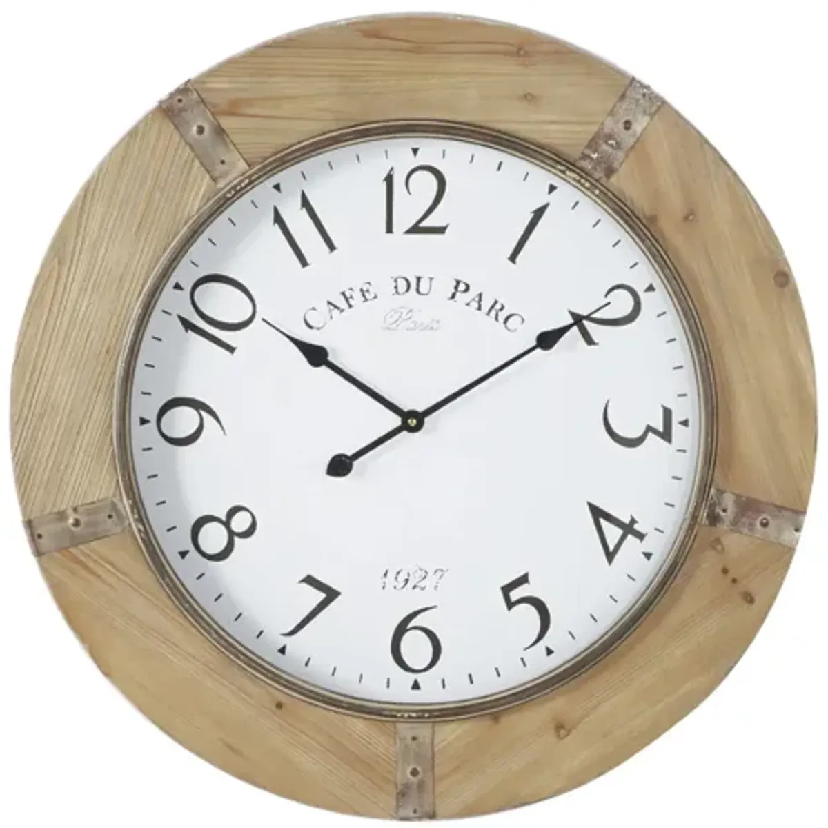 Ivy Collection Honeoye Wall Clock in White by UMA Enterprises