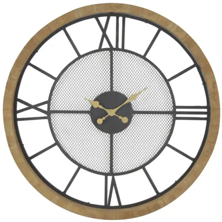 Ivy Collection Conesus Wall Clock in Black by UMA Enterprises