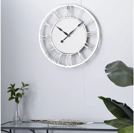 Ivy Collection B-Kind Wall Clock in White by UMA Enterprises