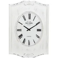 Ivy Collection Winehouse Wall Clock in White by UMA Enterprises