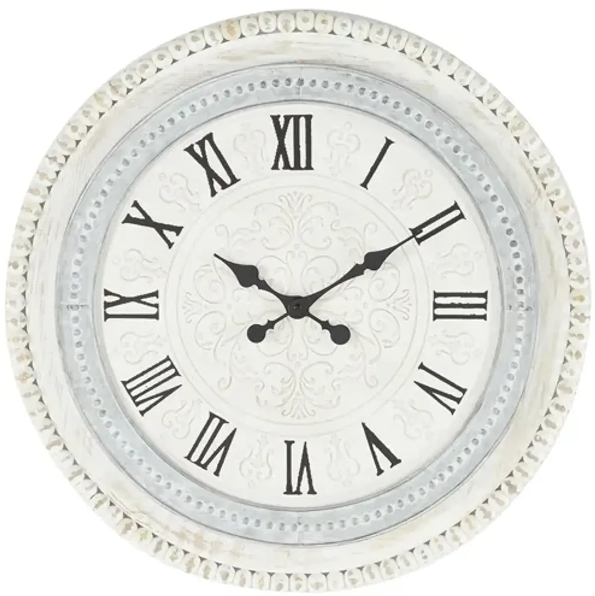 Ivy Collection Mage Wall Clock in White by UMA Enterprises