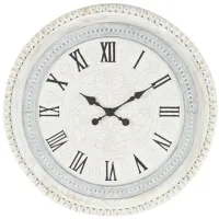 Ivy Collection Mage Wall Clock in White by UMA Enterprises