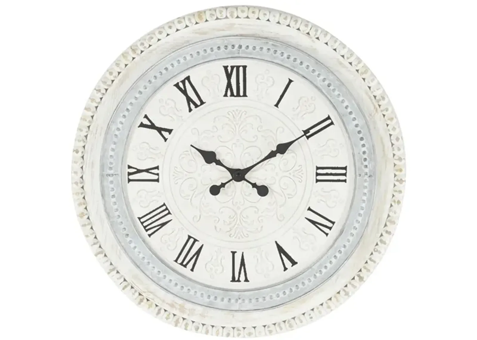 Ivy Collection Mage Wall Clock in White by UMA Enterprises