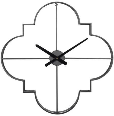 Ivy Collection Newcomb Wall Clock in Black by UMA Enterprises