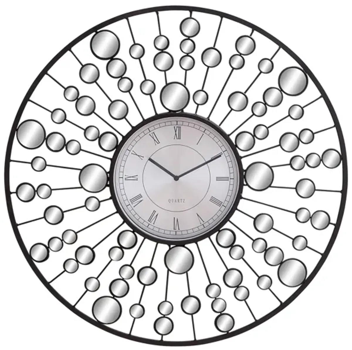 Ivy Collection Celaeno Wall Clock in Black by UMA Enterprises