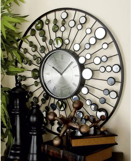 Ivy Collection Celaeno Wall Clock in Black by UMA Enterprises