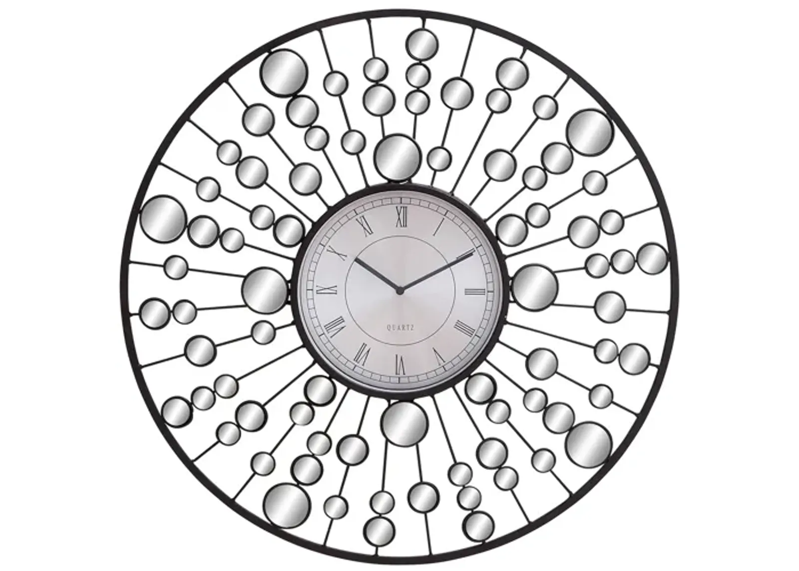 Ivy Collection Celaeno Wall Clock in Black by UMA Enterprises