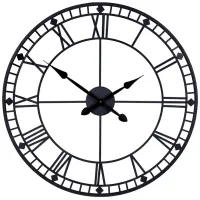 Evan Clock in Black by Stratton Home Decor