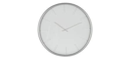 24" Silver Metal Wall Clock in Silver by Cooper Classics