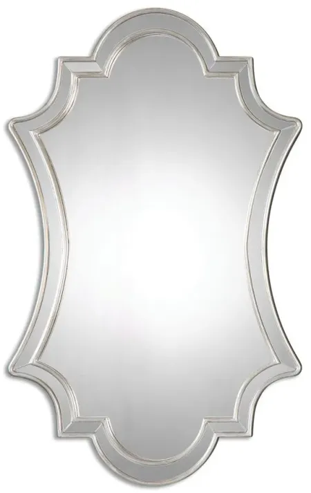 Elara Antiqued Silver Wall Mirror in Silver by Uttermost