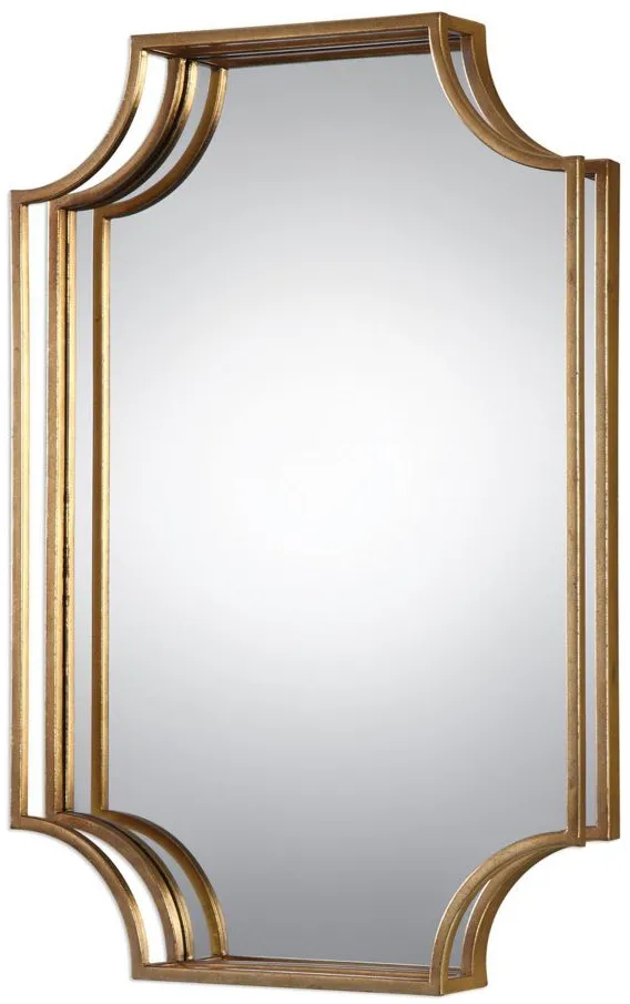Lindee Gold Wall Mirror in Gold by Uttermost