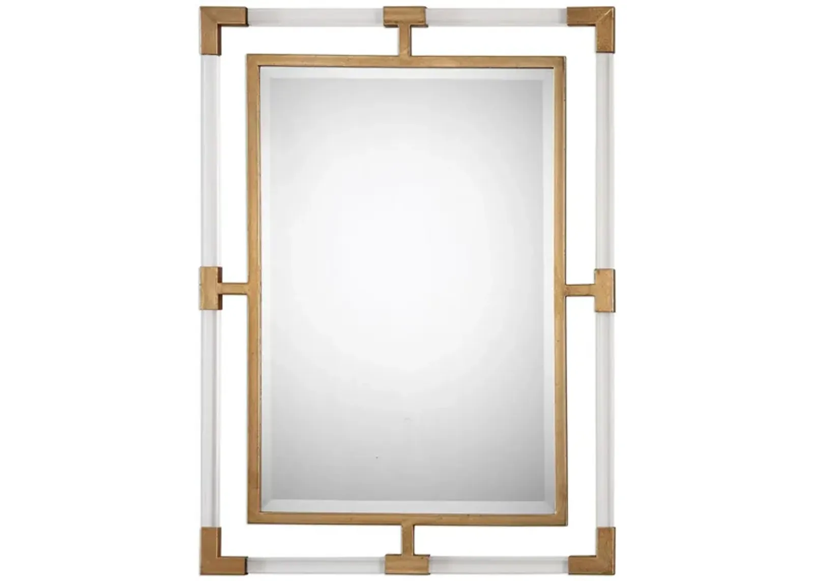 Balkan Modern Gold Wall Mirror in Gold by Uttermost