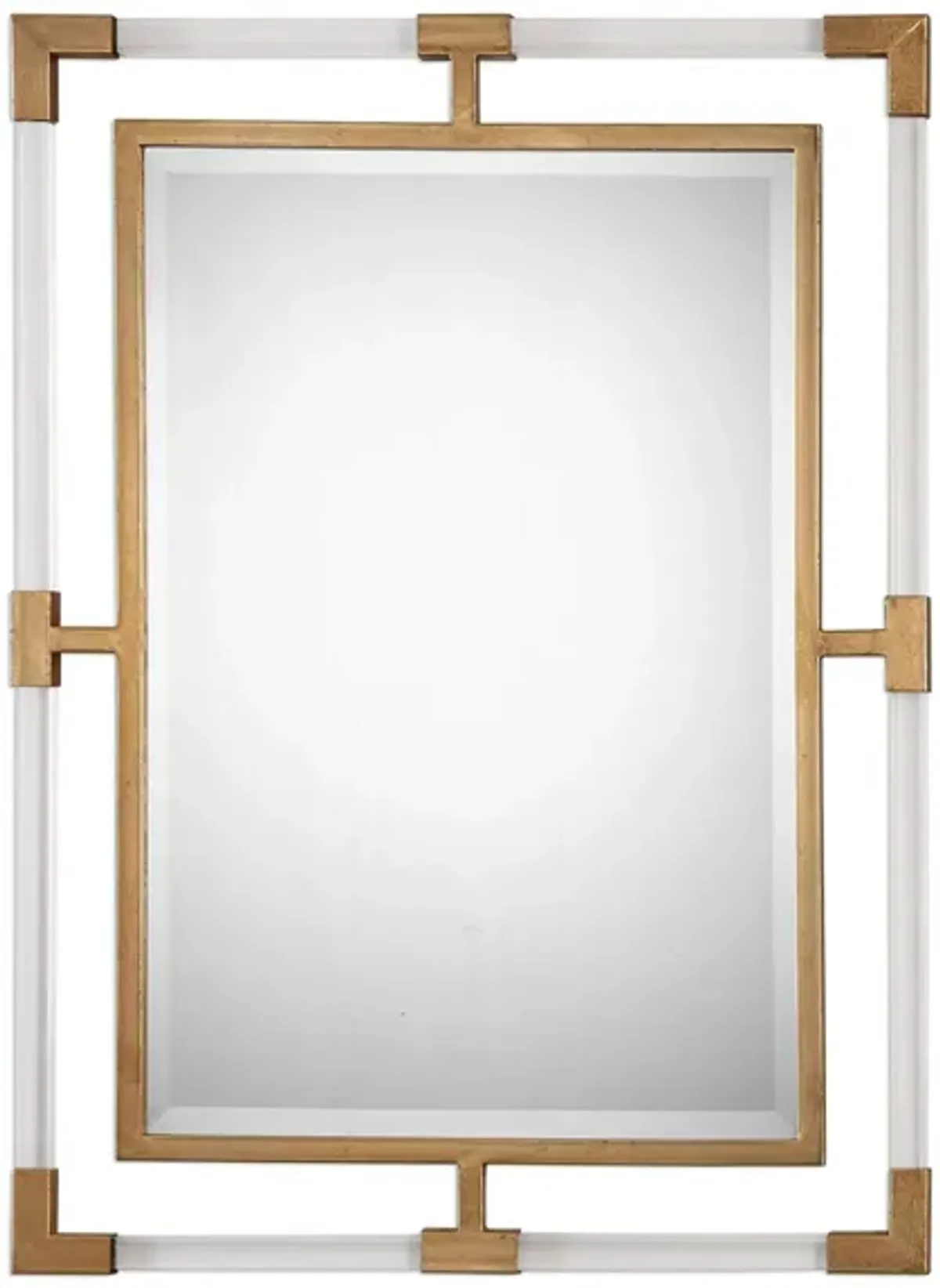 Balkan Modern Gold Wall Mirror in Gold by Uttermost