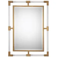 Balkan Modern Gold Wall Mirror in Gold by Uttermost