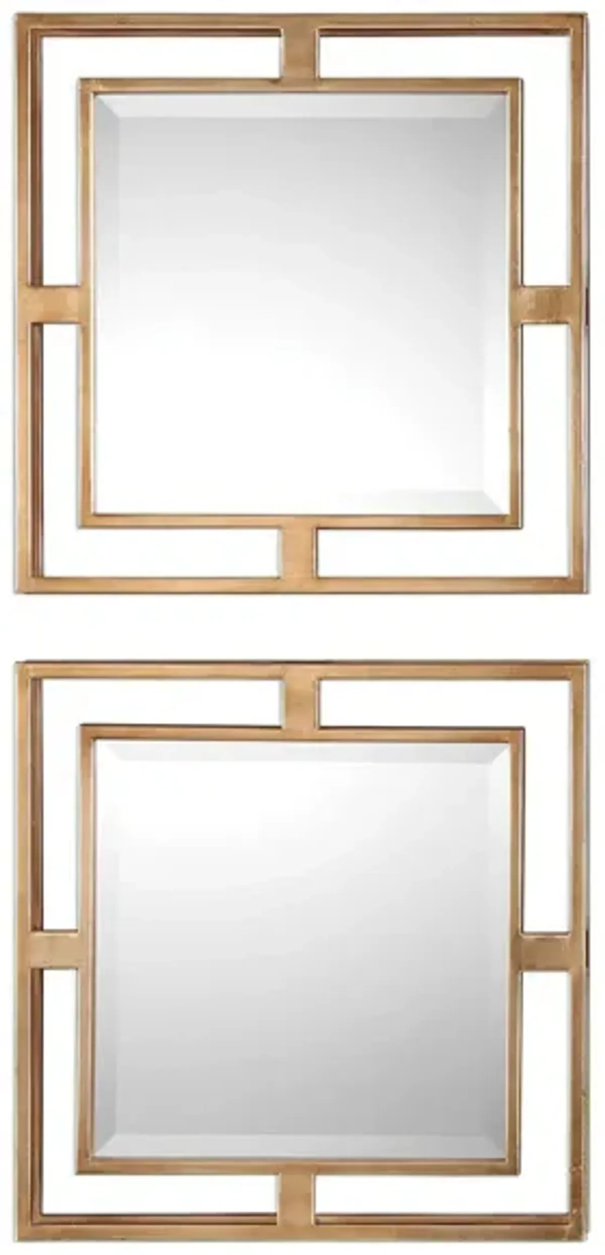 Allick Gold Square Mirrors: Set of 2 in Gold by Uttermost