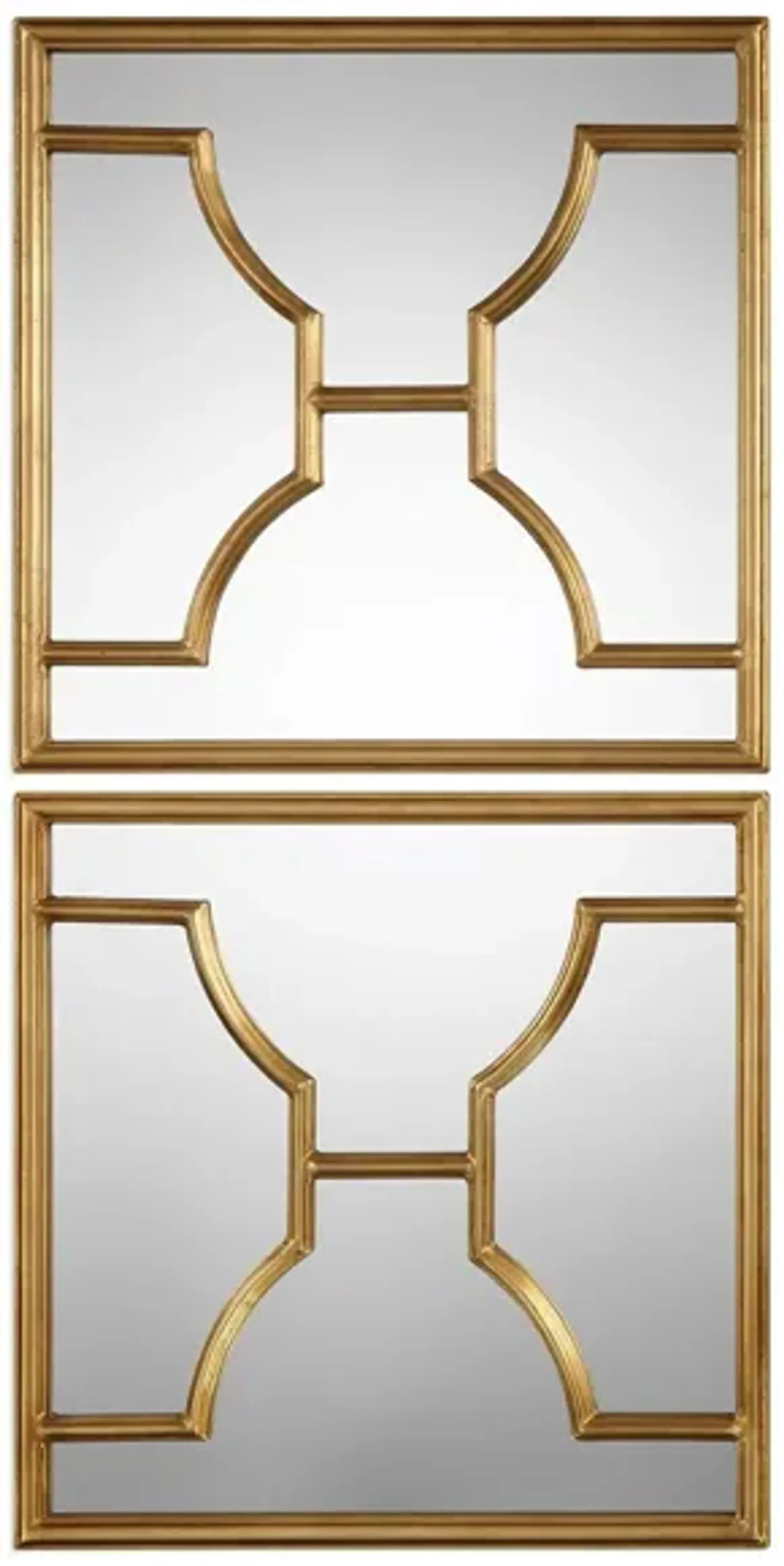 Misa Gold Square Mirrors: Set of 2