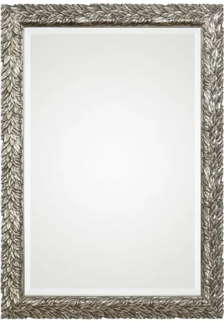 Evelina Silver Leaves Mirror in Silver by Uttermost
