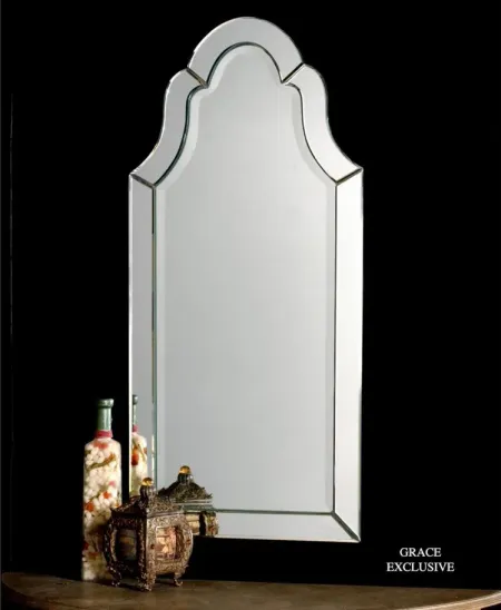 Hovan Frameless Arched Mirror in Silver by Uttermost