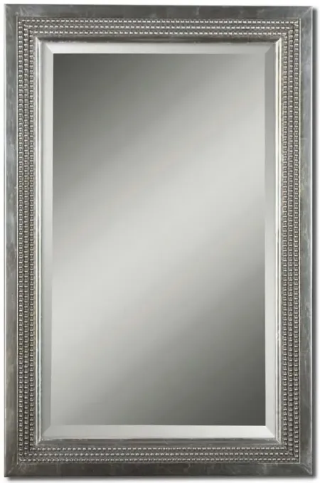 Triple Beaded Vanity Mirror in Silver Leaf by Uttermost