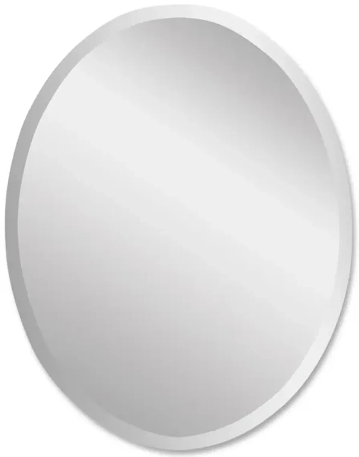 Frameless Vanity Oval Mirror in Silver by Uttermost