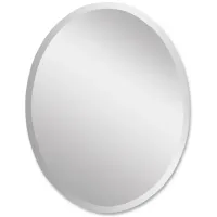 Frameless Vanity Oval Mirror in Silver by Uttermost