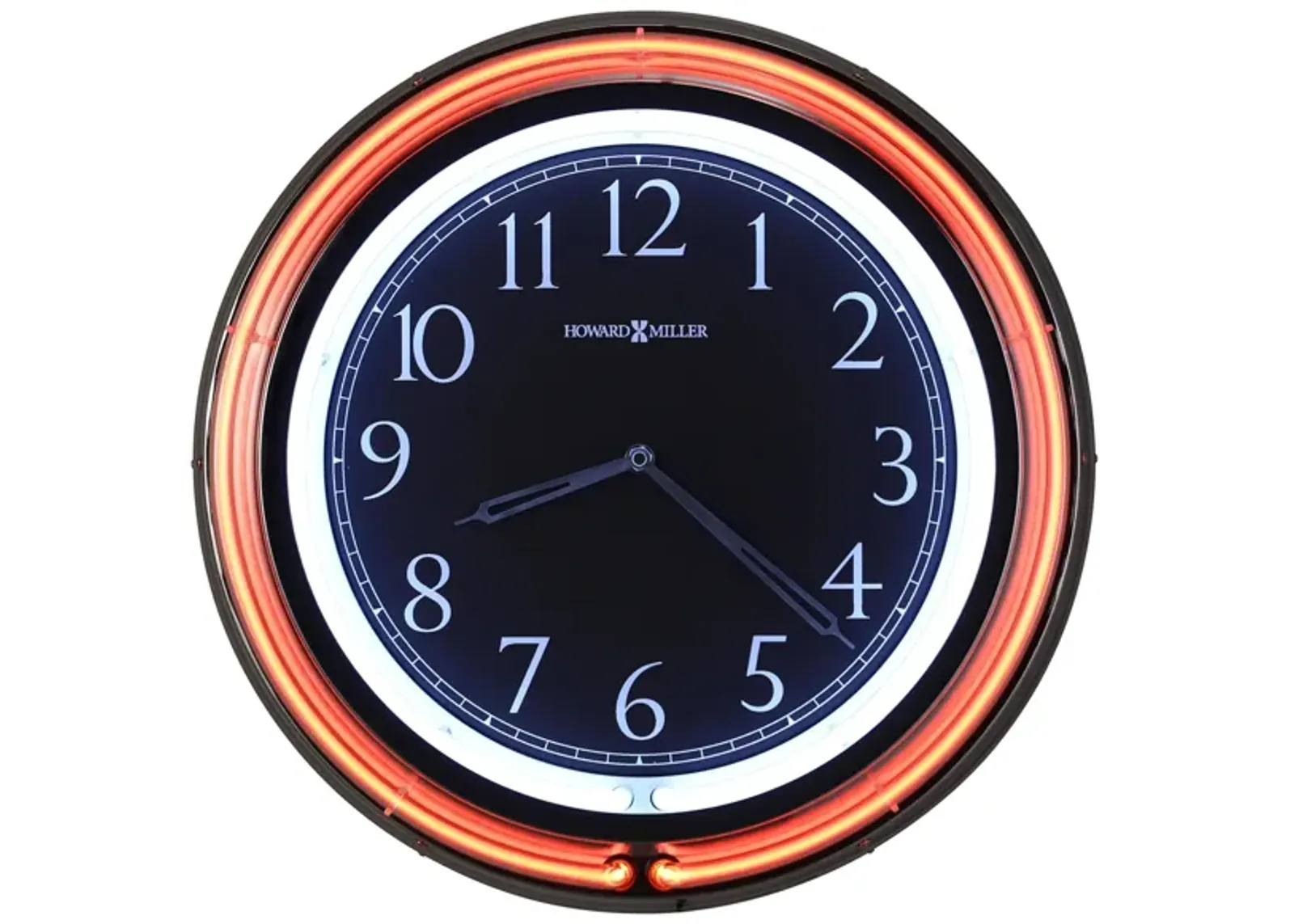 Galleria Neon Wall Clock in Red by Howard Miller