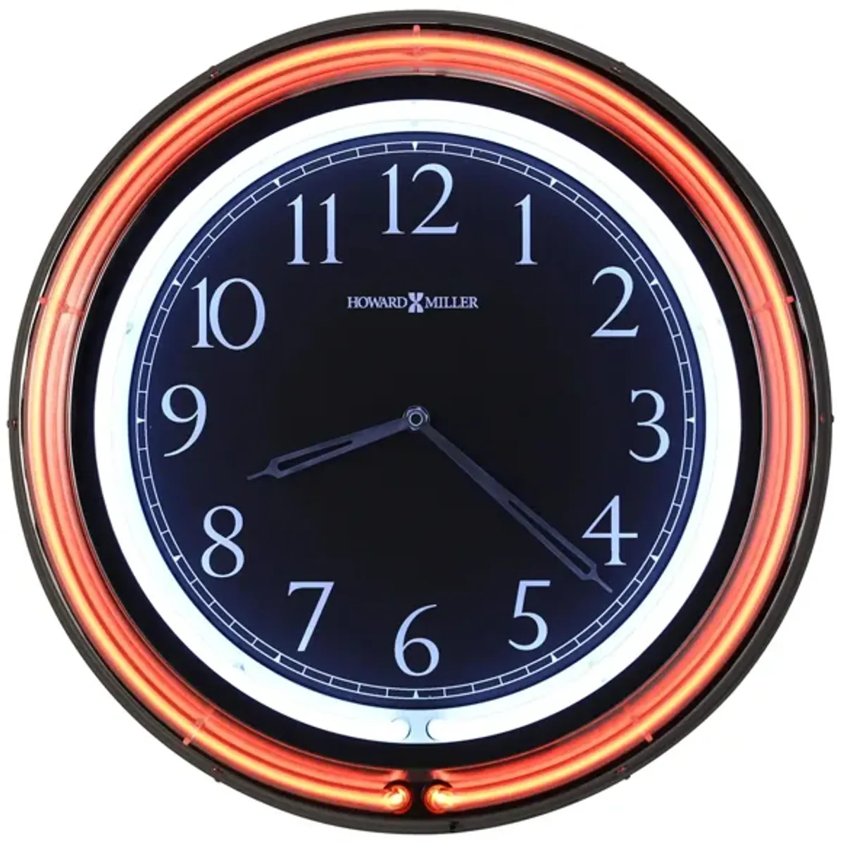 Galleria Neon Wall Clock in Red by Howard Miller